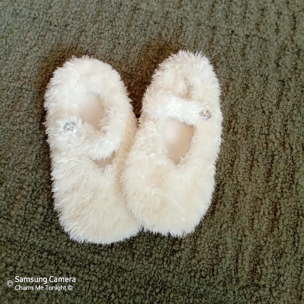 White Fuzzy Slippers